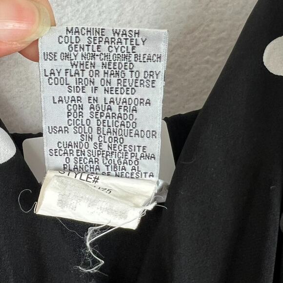 Speechless Womens Size Medium Black & White Polka Dot Print Summer Dress Y2k - Picture 5 of 7